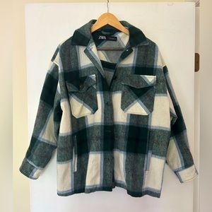 ZARA Plaid Shacket - Medium